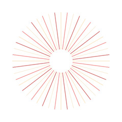 Obraz premium An abstract isolated retro boho sunburst shape design element.