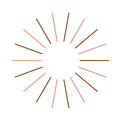  An abstract isolated retro boho sunburst shape design element.