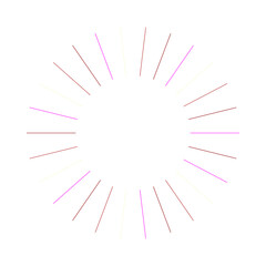 Obraz premium An abstract isolated retro boho sunburst shape design element.