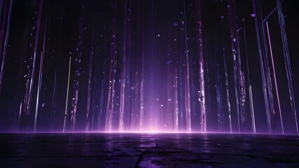 How about "Amethyst Luminescence: A 3D Render of Purple Rays"?



