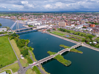 Southport, Merseyside. United Kingdom. Springtime Aerial image of Southport. 26th May 2024
