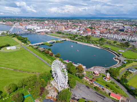 Southport, Merseyside. United Kingdom. Springtime Aerial image of Southport. 26th May 2024