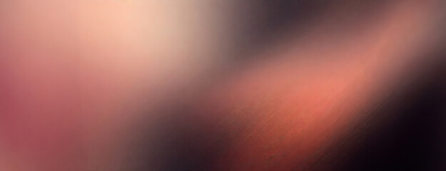 Fototapeta premium Black, brown, red, crimson, coral, peach, pink, rose abstract background. Bright pale calm dusty shades blend. Panorama with copy space.