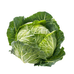 Obraz premium Cabbage head isolated on transparent background Generative Ai.