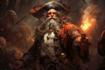 A legendary and feared pirate captain, commanding a crew of cutthroats and plundering the high seas. - Generative AI