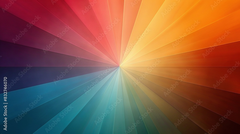 Aufkleber a high-resolution photo of a multicolored background with intense light emanating from the center