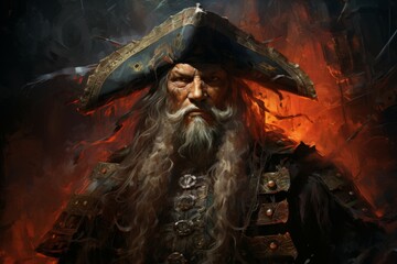 A legendary and feared pirate captain, commanding a crew of cutthroats and plundering the high seas. - Generative AI