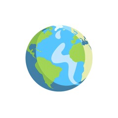 Fototapeta premium illustration of world planet earth isolated on a white background