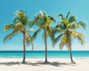 Obraz premium Palm tree on the beach