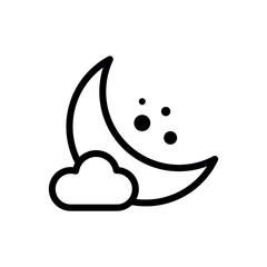 moon sign symbol vector icon