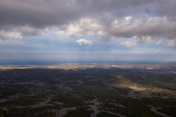 scenic view of clouds over the city