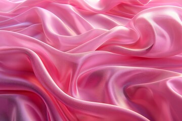 Obraz premium Close-up of numerous folds on pink fabric