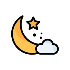 moon sign symbol vector icon