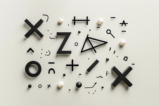 Various symbols on a white wall