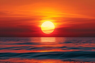 Ocean sunset wave view