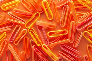 Close-up of paper clips on a table