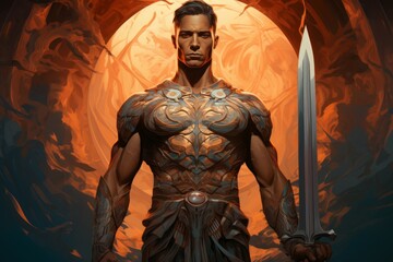 A stoic and disciplined warrior, wielding a blade with unmatched precision. - Generative AI