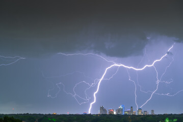 Downtown Dallas lightning