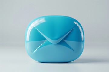 Blue mailbox white envelope