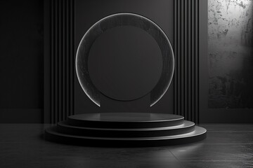 Circular object in black and white