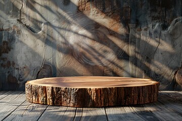 Wooden table tree stump