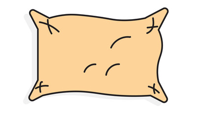 Pillow icon vector for web and mobile app. Pillow sign and symbol. Comfortable fluffy pillow