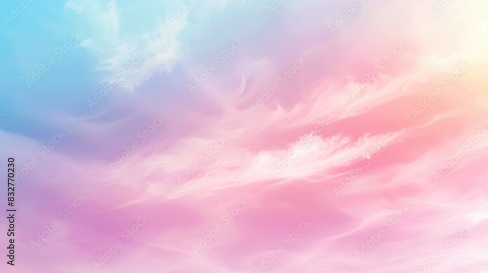 Poster abstract gradient background in soft blurred pastel colors in ombre style