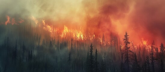 Alaskan forest fires up close.