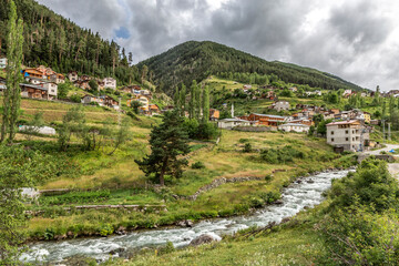Obraz premium A stream feeding the Çoruh River... Artvin\Yusufeli