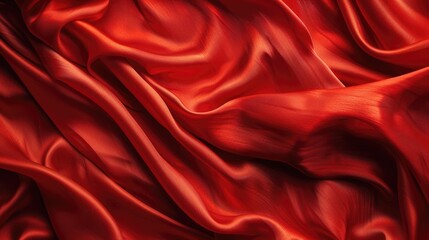 Seductive allure of red silk fabric depicted in Scarlet and District Mixed Satin