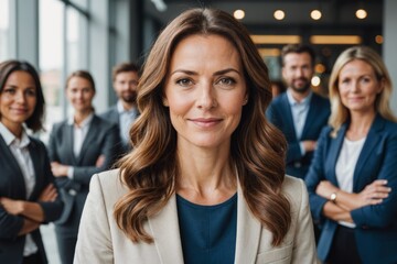 Close Portrait of Start up of enterprise, women leader the new company self-confident