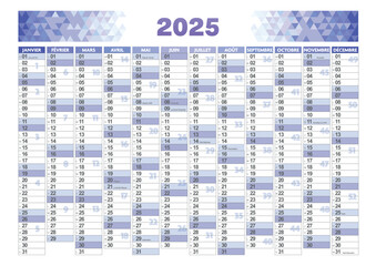 2025 france front annual calendar
