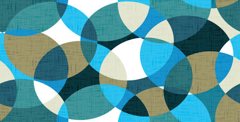 Beautiful modern circle seamles pattern with worn out lines