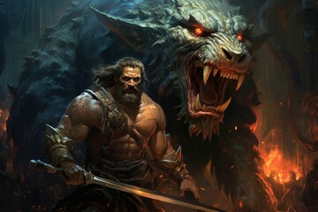 A fearsome and relentless barbarian, harnessing primal rage to overpower opponents. - Generative AI