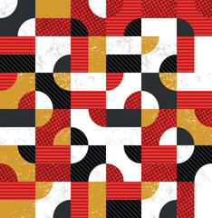 Beautiful modern geometric worn out seamless pattern