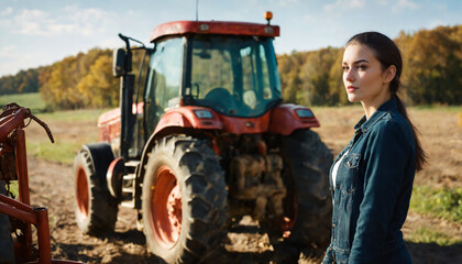 Obraz premium Serious woman farmer