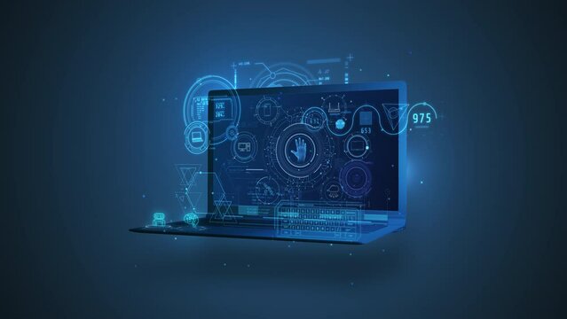 Animated infographic of user identification and access.