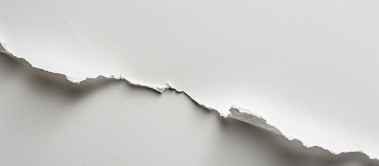 a torn piece of white paper.