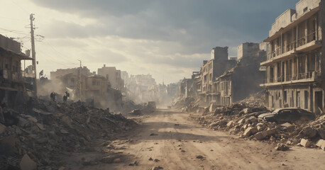 Empty ruined city