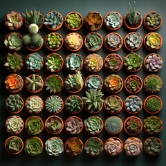 background with colorful succulents