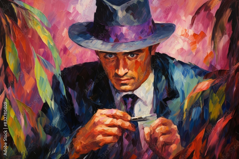 Wall mural a cunning and observant detective, solving mysteries and uncovering hidden truths. - generative ai