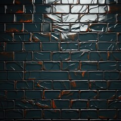 Naklejka premium green old brick wall background
