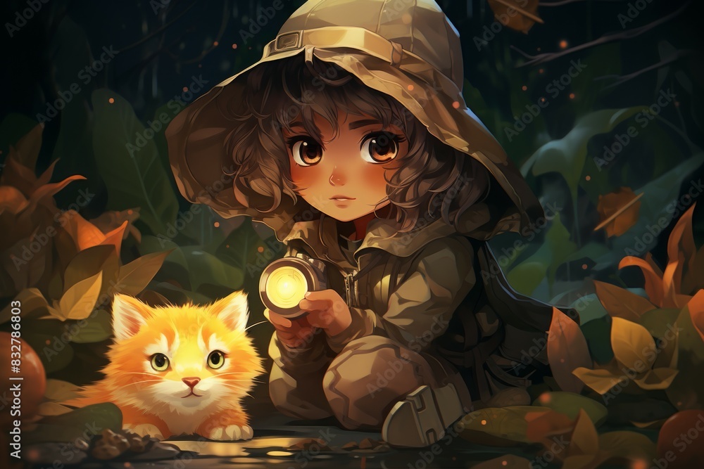 Canvas Prints a skilled and versatile ranger, tracking prey and surviving in the wilderness. - generative ai