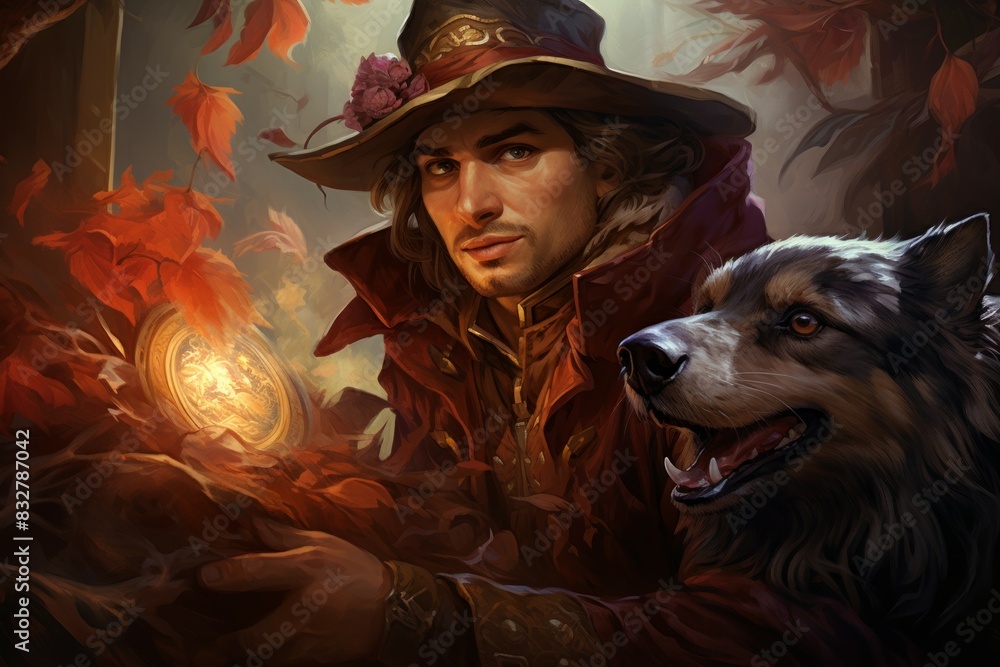 Canvas Prints a skilled and versatile ranger, tracking prey and surviving in the wilderness. - generative ai