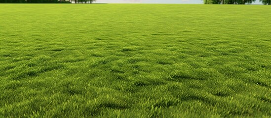 Beautiful manicured green mown lawn.