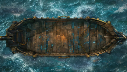 Sea Ship Battlemap DnD,RPG Map for Dungeons and Dragons, Sea,game background