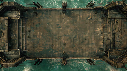 Sea Ship Battlemap DnD,RPG Map for Dungeons and Dragons, Sea,game background