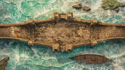 Sea Ship Battlemap DnD,RPG Map for Dungeons and Dragons, Sea