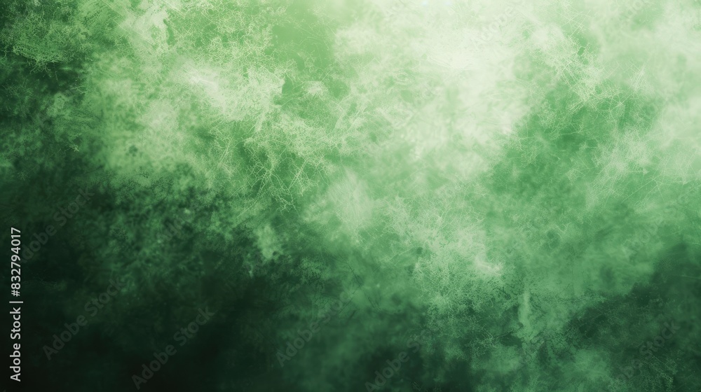 Poster abstract green gradient background with a rough noise texture