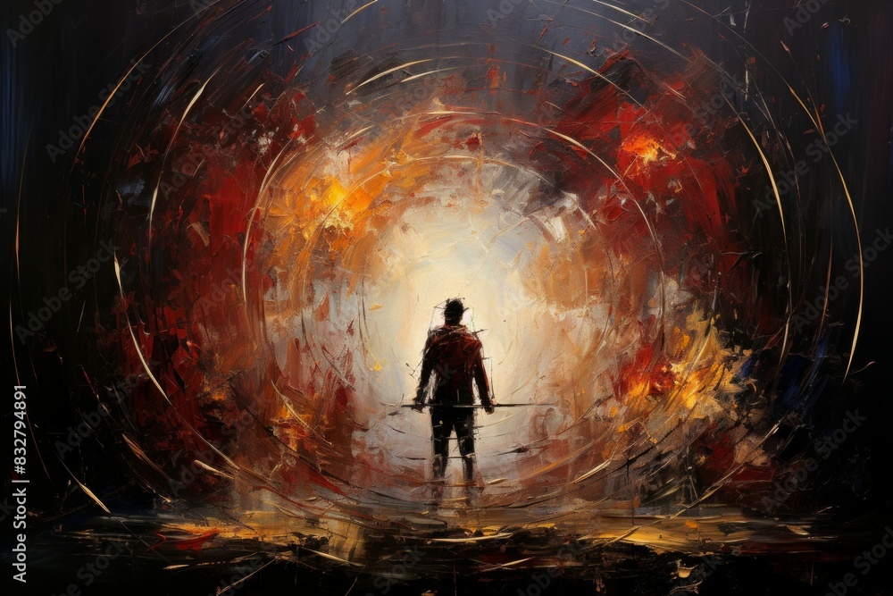 Canvas Prints a master of archery, striking distant targets with unparalleled accuracy. - generative ai